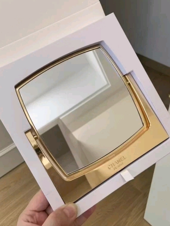 CHANEL Other - Chanel Luxury Gold Square Rotating Double-Sided Vanity Mirror Original Gift Box